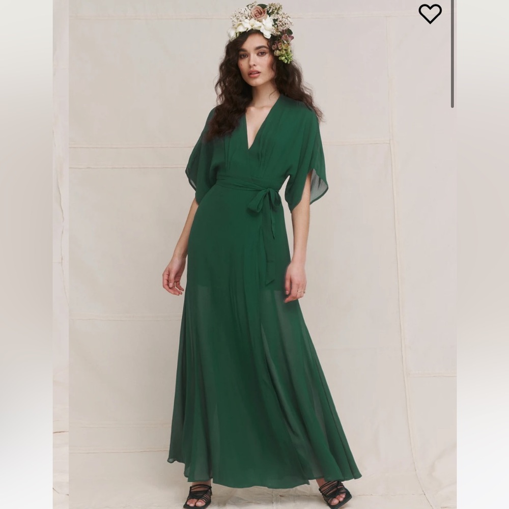 Reformation Winslow Dress in Emerald
